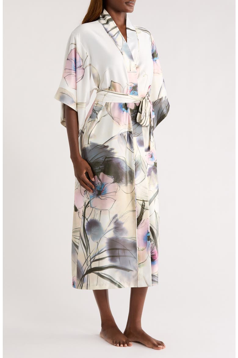 Satin Robe, Alternate, color, WHITE MULTI