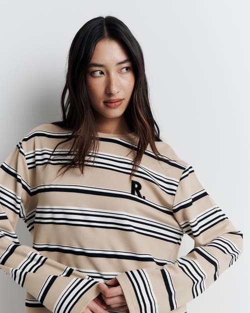 Romy The Brand Varsity Long Sleeve Tee In Brown