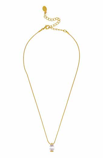 Herringbone Chain Pendant Necklace