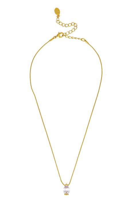 RIVKA FRIEDMAN Herringbone Chain Pendant Necklace