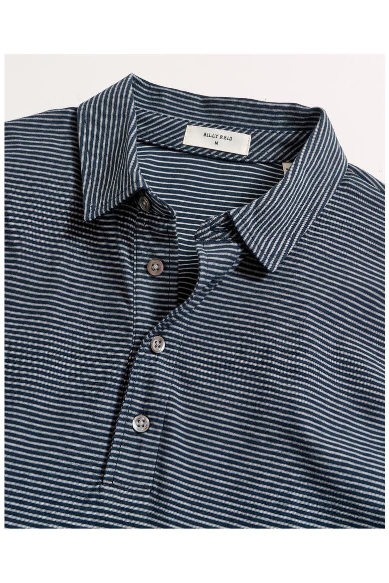 Pensacolo Stripe Polo, Alternate, color, CARBON BLUE/ SILVER