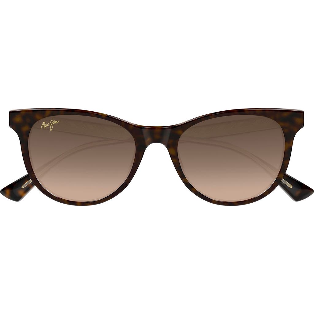 Maui Jim Lonomea 52mm Polarized Cat Eye Sunglasses In Brown