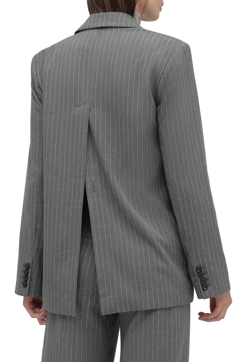 The Alexis Pinstripe Longline Blazer, Alternate, color, SHADOW PINSTRIPE