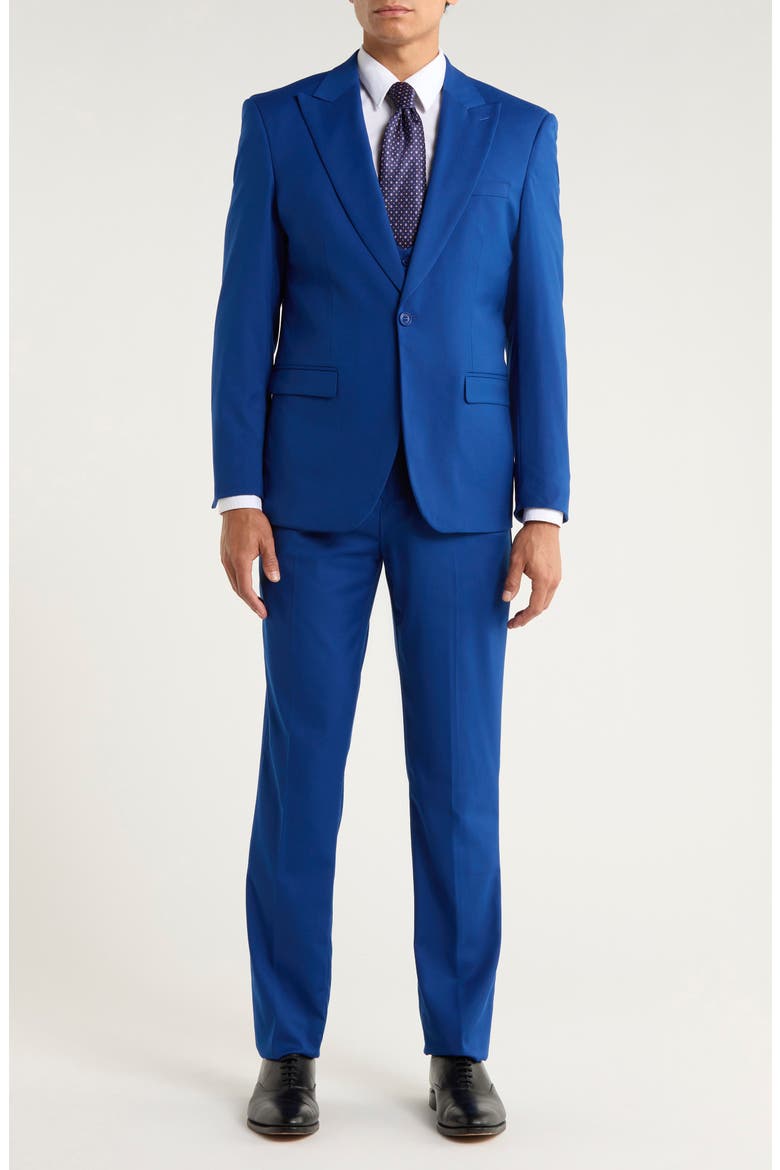 Stretch 3-Piece Suit, Main, color, INDIGO