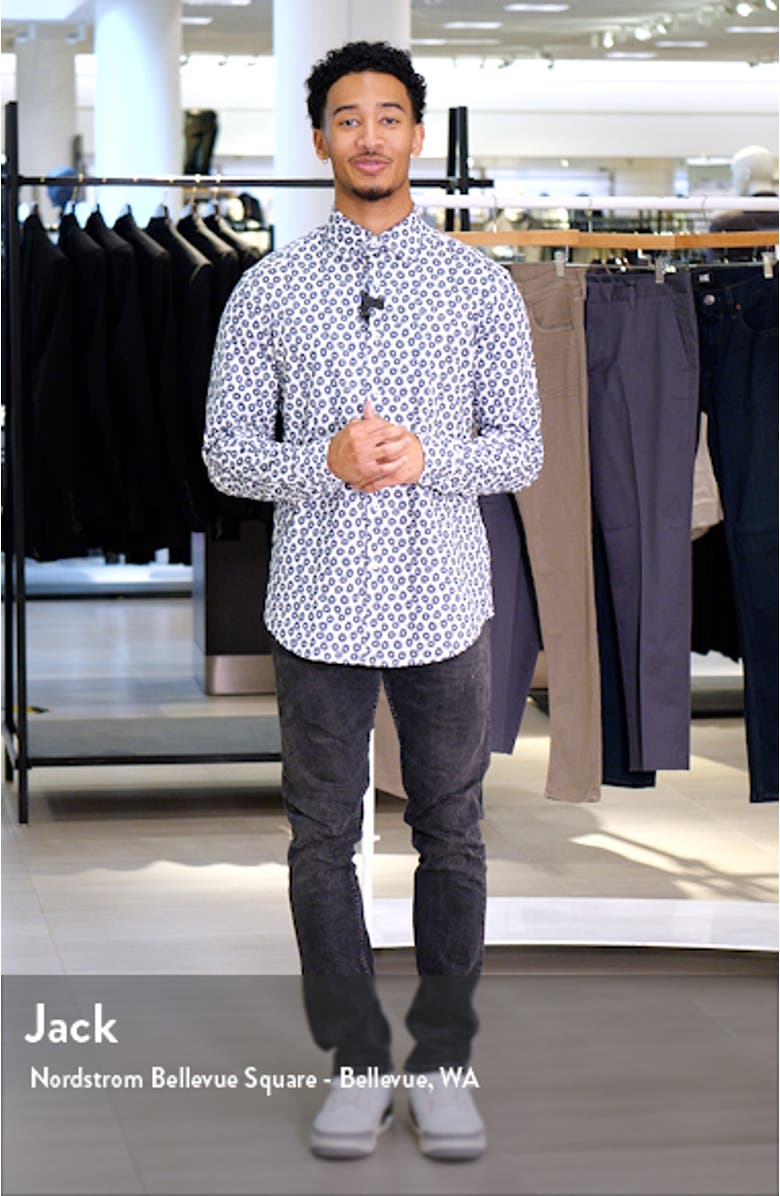 James OoohCotton<sup>®</sup> Abstract Print Button-Up Shirt, sales video thumbnail