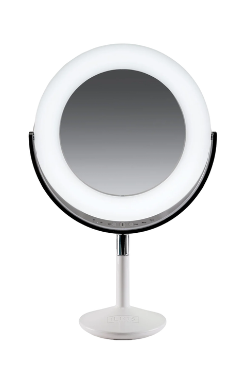 Beauty Ring Brightness-Controlled Dual-Magnification Makeup Mirror