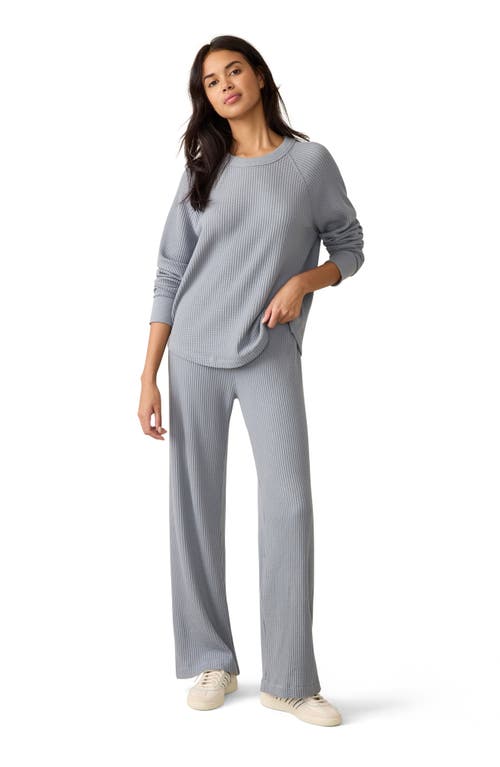 Faherty Legend™ Waffle Long Sleeve Top In Gray