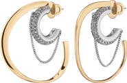 DEMARSON Callie Pavé Hoop Earrings