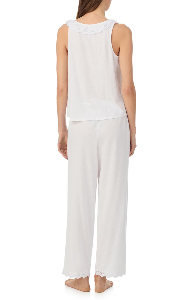 Lauren Ralph Lauren Eyelet Ruffle Cotton Blend Pajamas, Alternate, color,