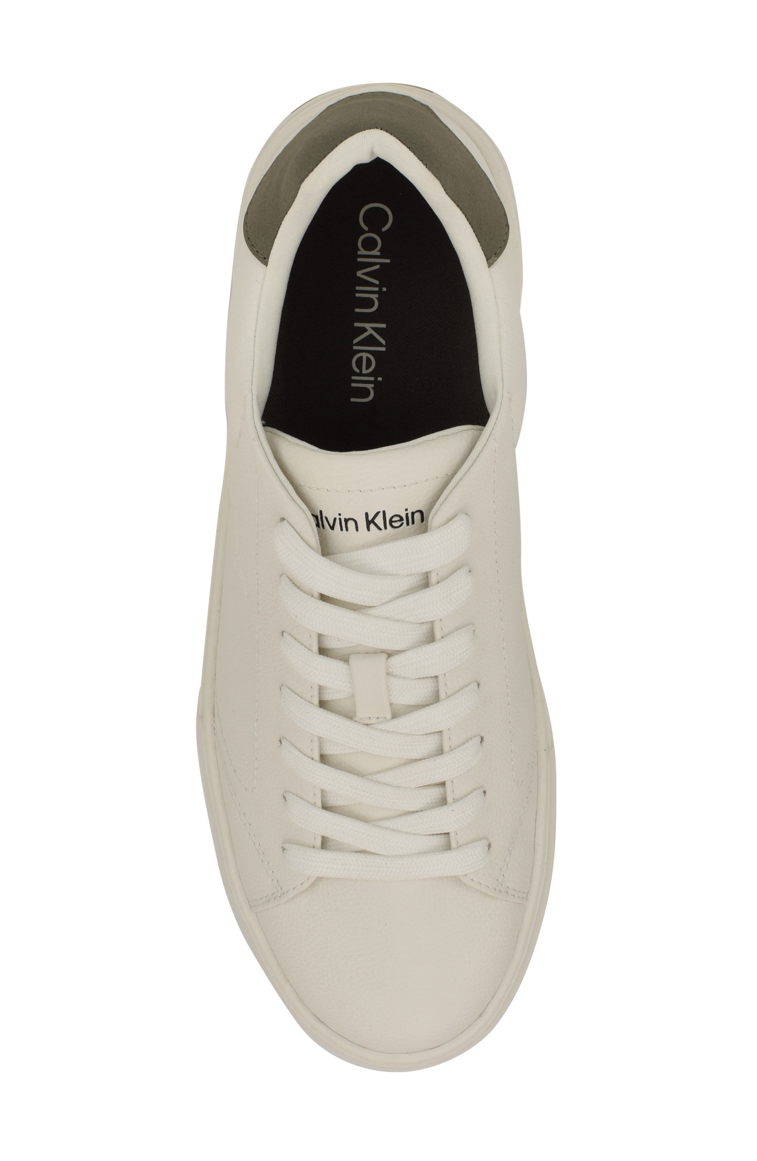 Calvin Klein Solly Low Top Sneaker, Alternate, color, White/ Dark Green