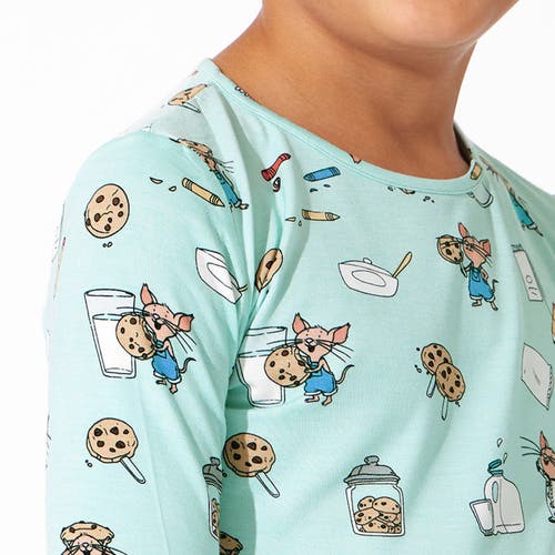 Bellabu Bear Kids' Mouse With Cookies Set Of 2 Piece Pajamas In Mouse With Cookies