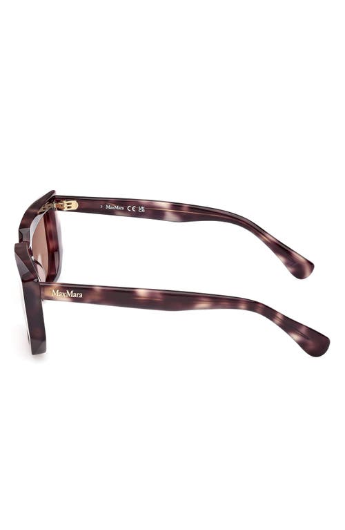 Max Mara 54mm Rectangular Sunglasses In Brown