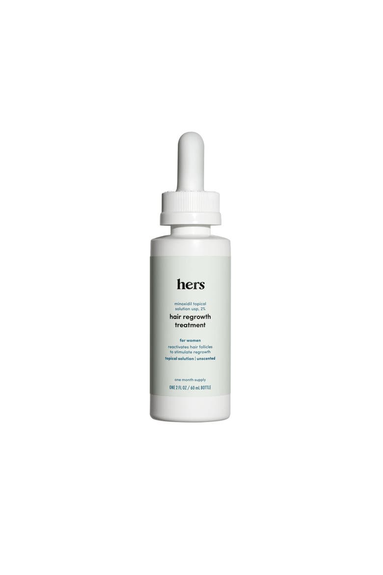 Topical Minoxidil Solution 2% Hair Regrowth Treatment, Clinically Proven, Main, color, White