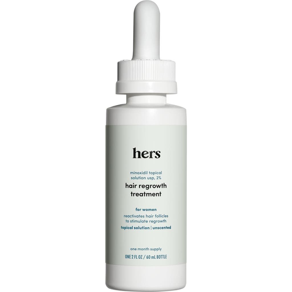 Hims & Hers Topical Minoxidil Solution 2% Hair Regrowth Treatment, Clinically Proven In White