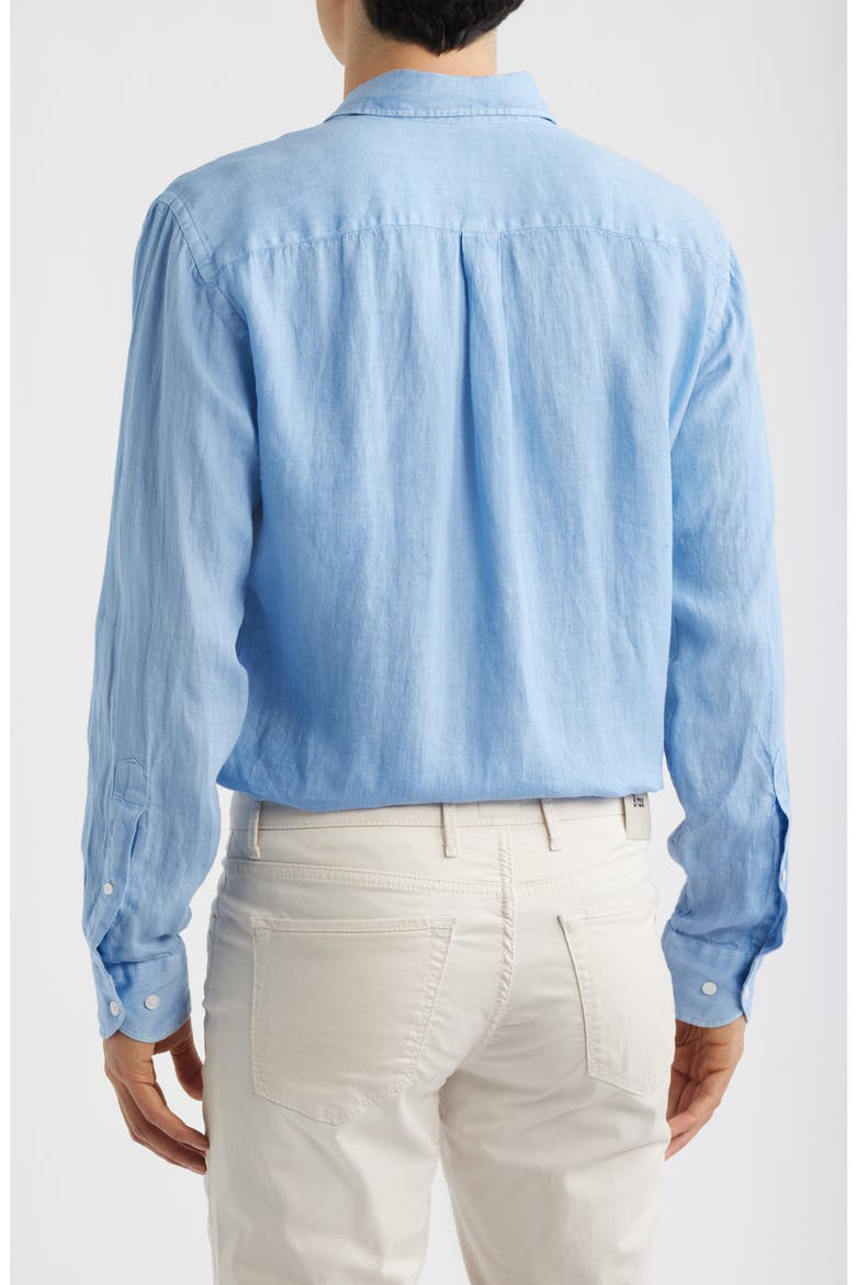 Shoreside Linen Button-Up Shirt, Alternate, color, BLUEBIRD