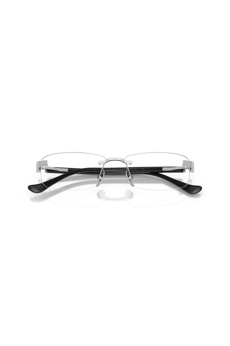 56mm Rectangle optical glasses, Alternate, color, Silver
