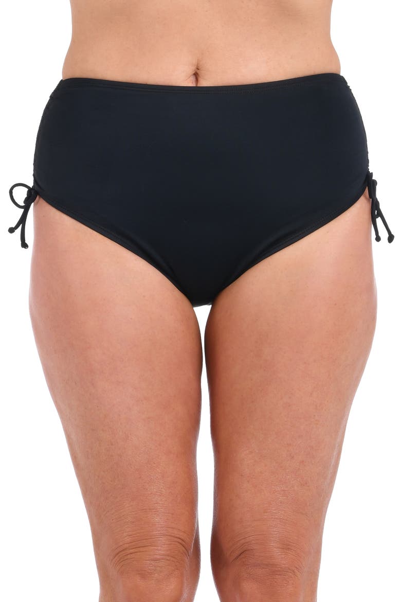 Full Coverage Side Tie Swim Briefs, Main, color, BLACK
