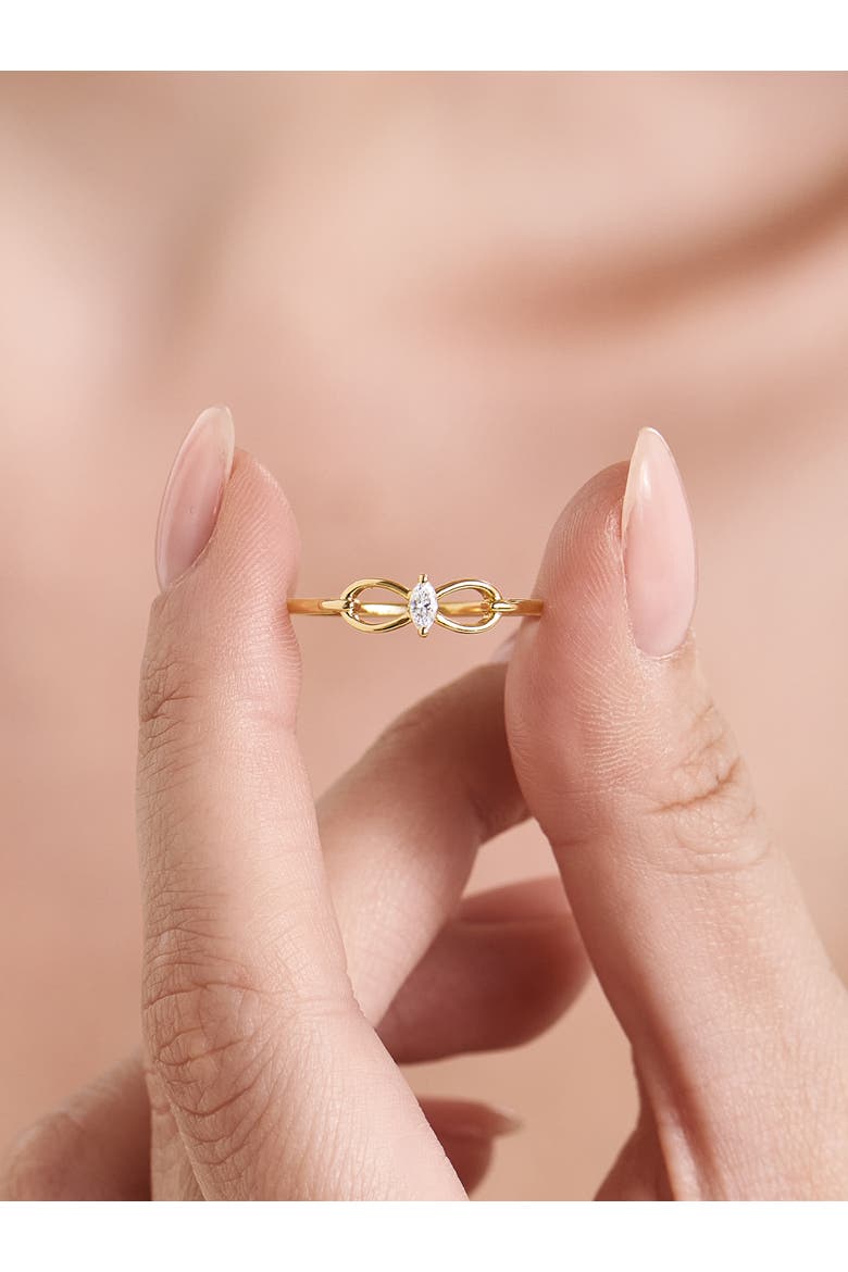 Infinity Marquise Lab Grown Diamond Ring in 14K Gold, Alternate, color, Yellow Gold