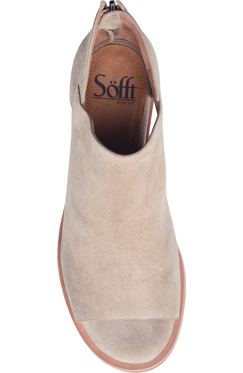 Söfft Carleigh Peep Toe Bootie, Alternate, color, Light Grey