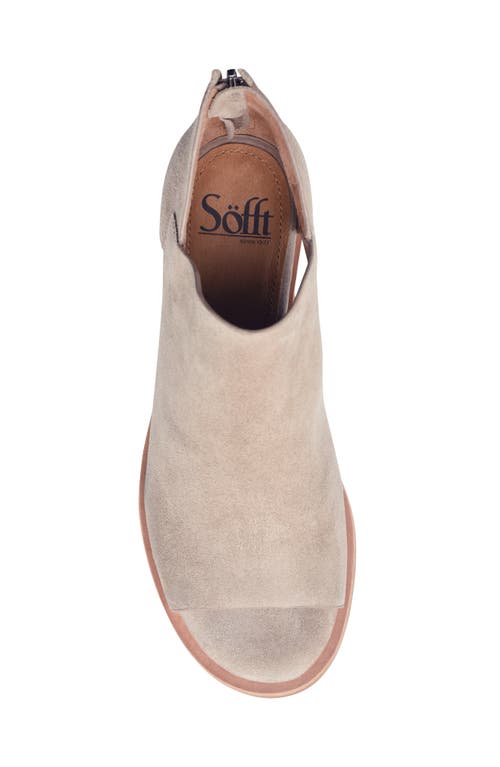 Söfft Carleigh Peep Toe Bootie In Gray