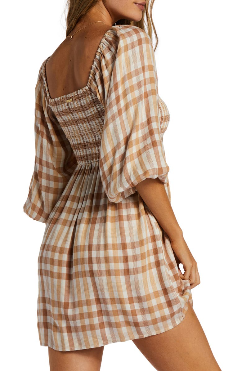 Billabong Paradise Days Smocked Minidress, Alternate, color,