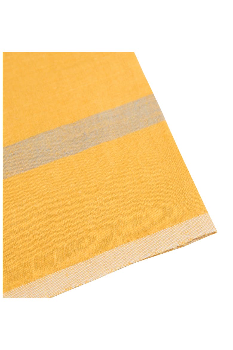 Set of 4 Laundered Linen Napkins, Alternate, color, MUSTARD/GREY