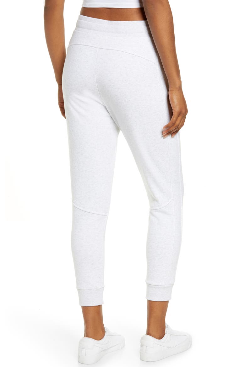 Amazing Fleece Crop Jogger Pants, Alternate, color, IVORY DOVE HEATHER