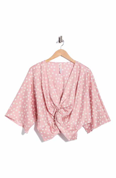 Polka Dot Front Twist Top