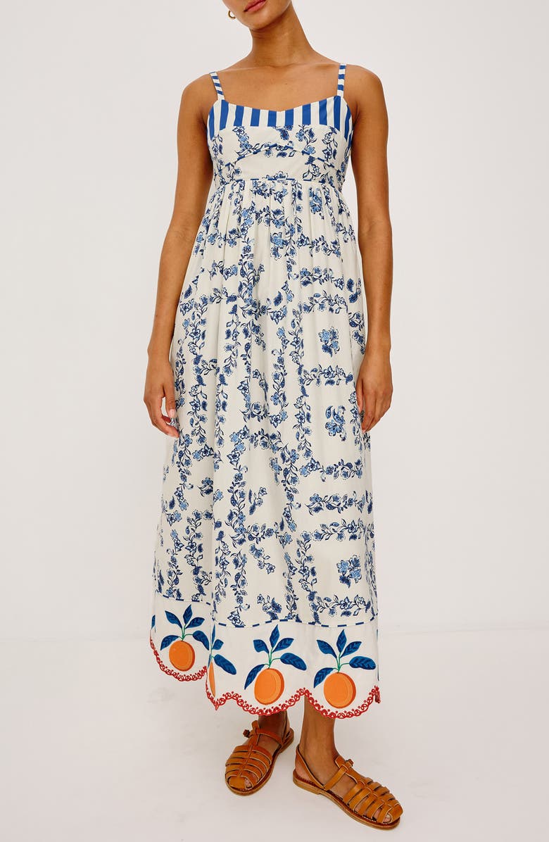 Rails Lexie Floral Border Print Cotton Dress, Main, color, Ceramic Floral