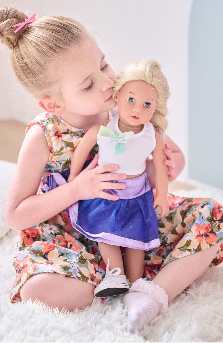 Teamson Kids Piñata Birthday Party Outfit & Accessories Playset, Alternate, color, Purple