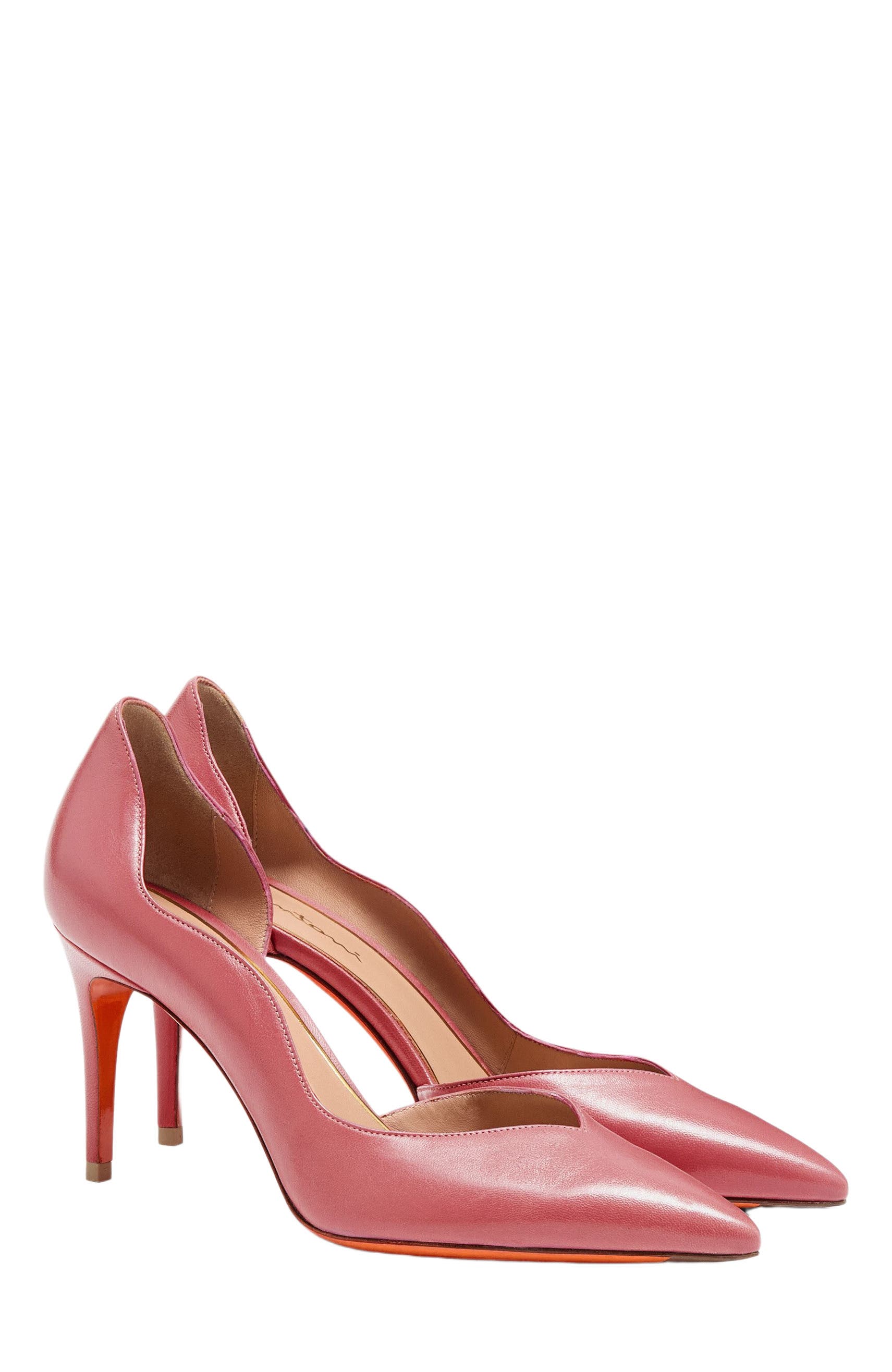 Women's  leather high-heel pump, Alternate, color, Pink