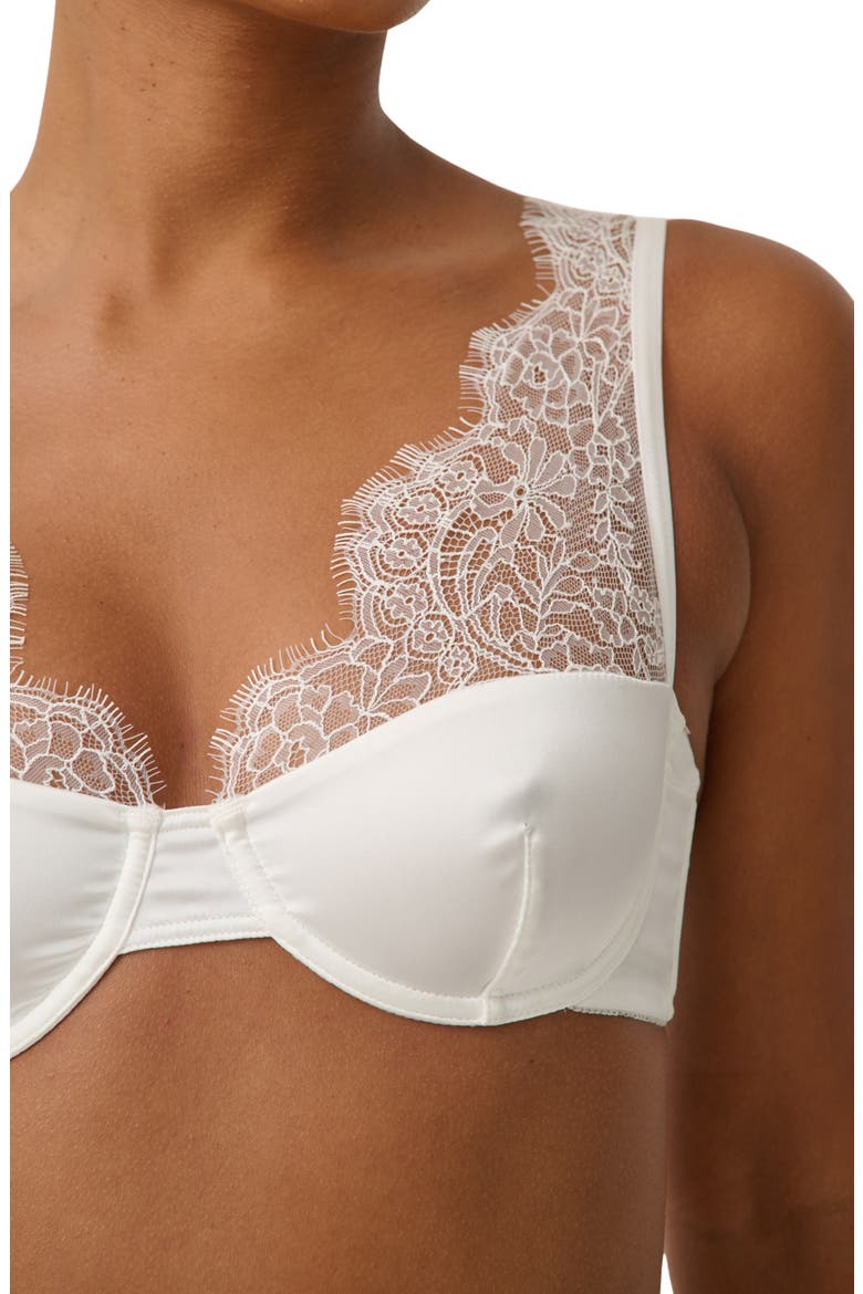 Milly Lace Underwire Bra, Alternate, color, IVORY