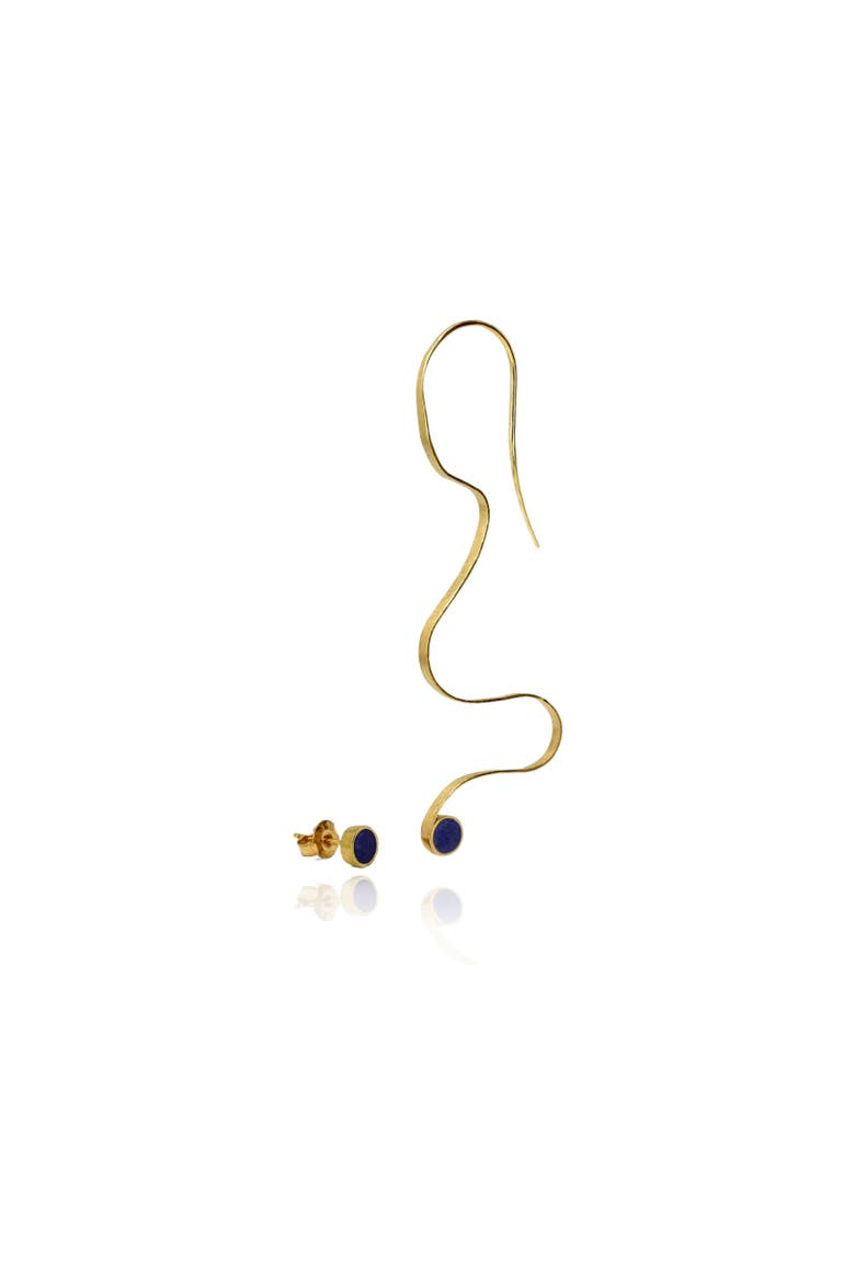 Nimroz Earrings, Main, color, Gold