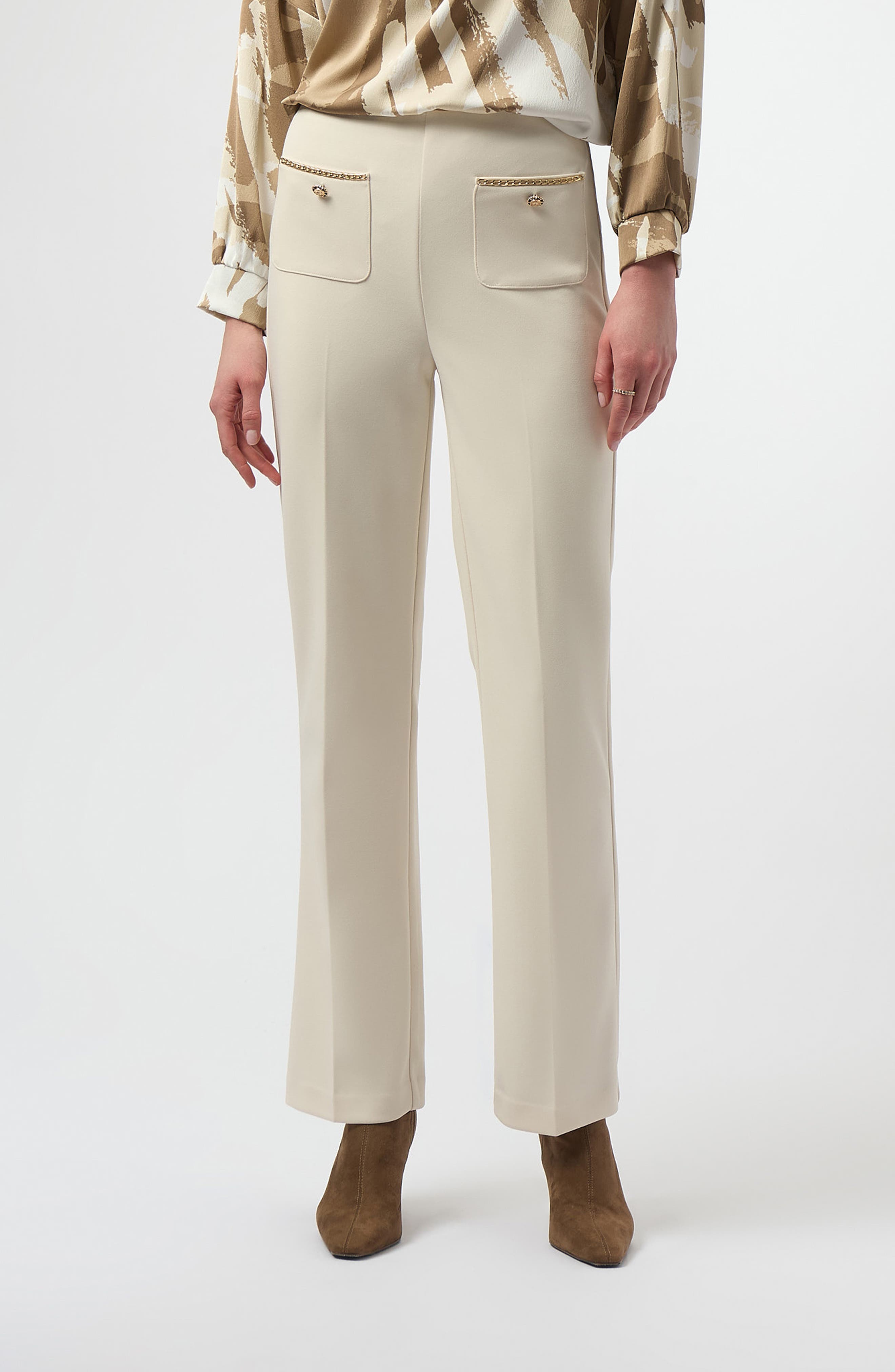 Scuba Crepe Straight Leg Pants