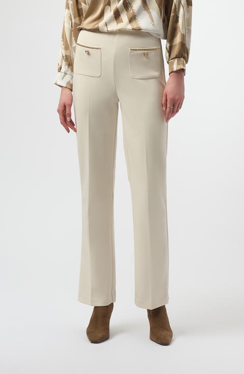 Scuba Crepe Straight Leg Pants