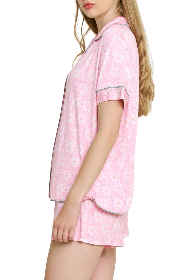 All American Shortie Pajamas, Alternate, color, WISTFUL DAISIES