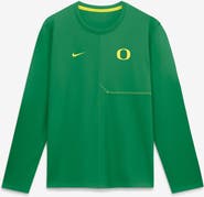 Nike Men's Nike Green Oregon Ducks 2026 Sideline Coaches UV Dri-FIT Long Sleeve Shirt
