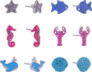 Hallmark 6 Pack Sea Life Stud Earring Set