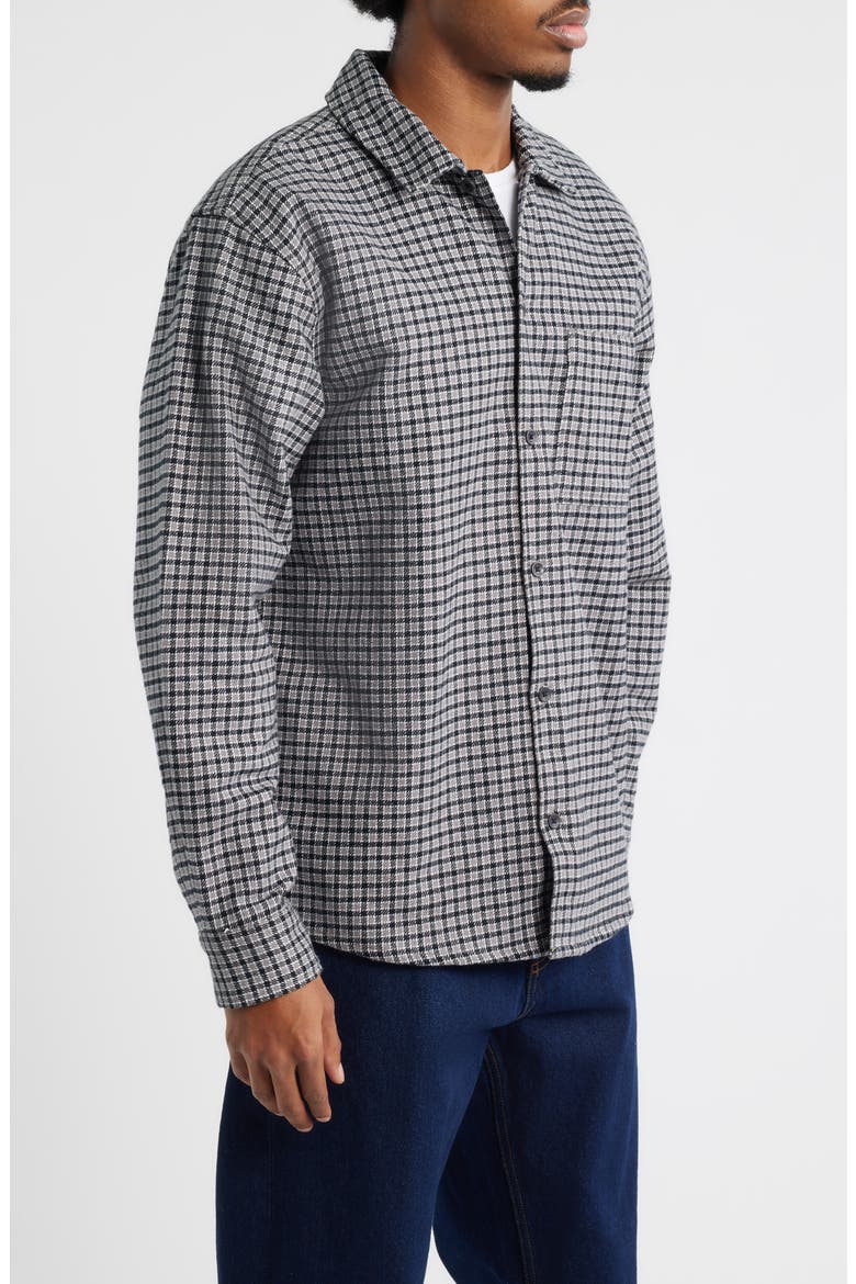 Hendersonville Classic Fit Check Brushed Cotton Button-Up Shirt, Alternate, color, DECEMBER SKY