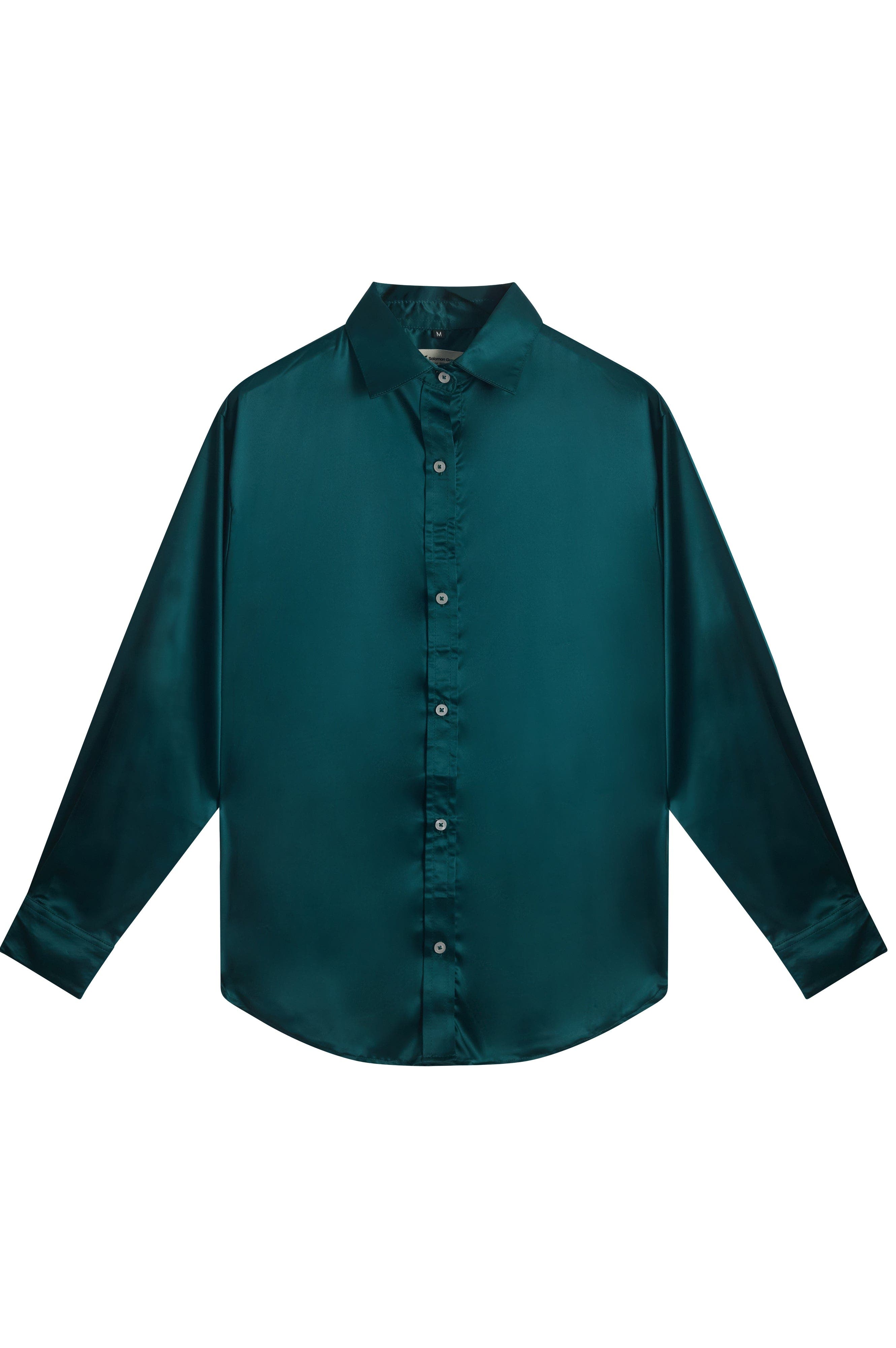 Women's Button Down Satin Silk Shirt - image 4