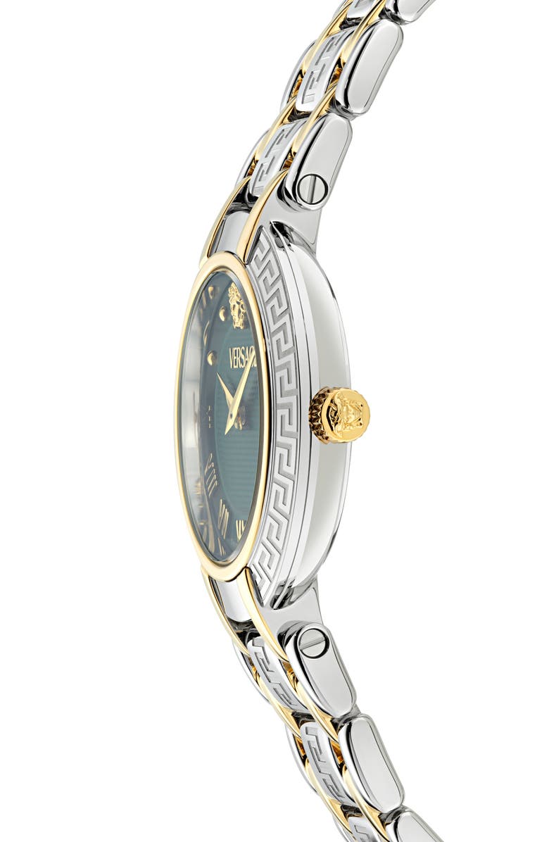 Versace Antlia Bracelet Watch, 34mm, Alternate, color, Two Tone