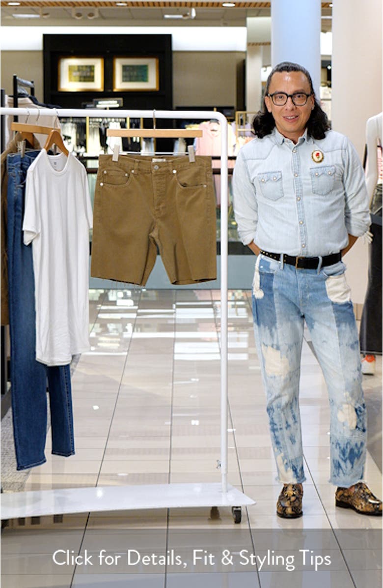 Raw Hem Relaxed Denim Shorts, sales video thumbnail