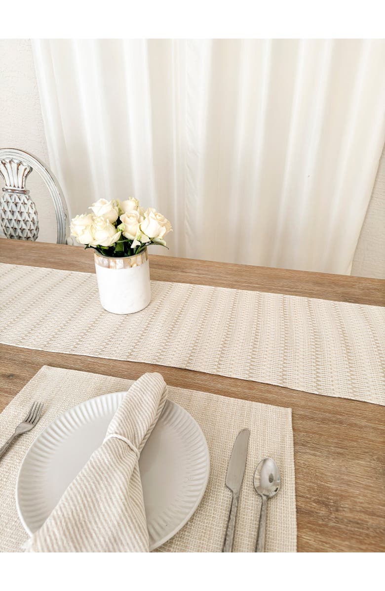 Anaya Summer Twist Indoor Outdoor Table Runner, Alternate, color,