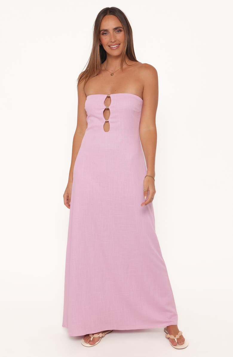 Petal & Pup Bolton Strapless Maxi Dress, Alternate, color, Lavender