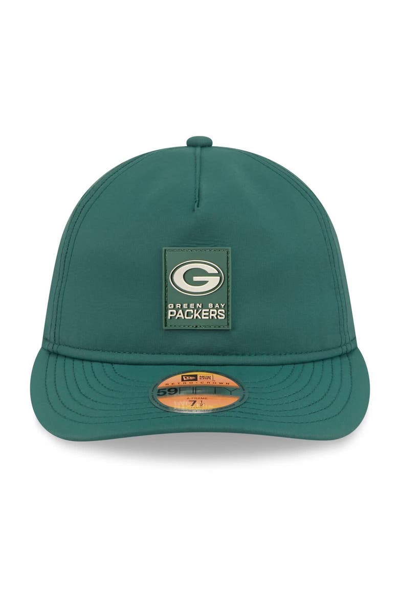 Men's New Era Green Green Bay Packers 2025 Sideline  Retro Crown 59FIFTY Fitted Hat, Alternate, color, Green
