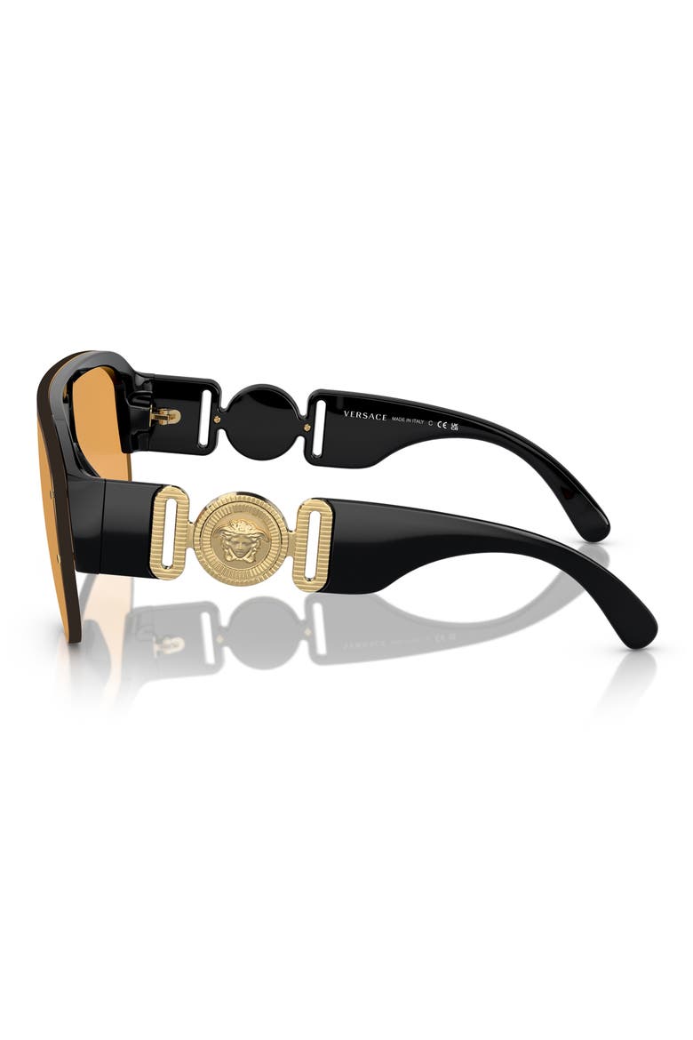 148mm Shield Sunglasses, Alternate, color, BLACK / ORANGE