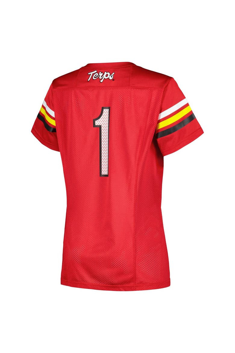 Women's Under Armour #1 Red Maryland Terrapins Replica Football Jersey, Alternate, color, Red