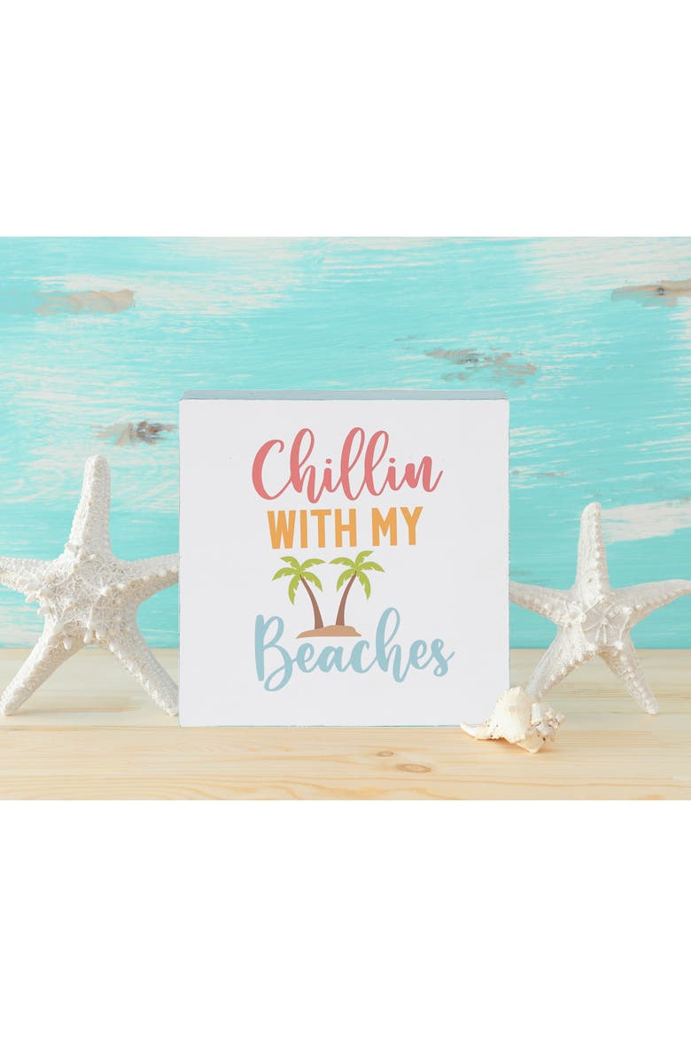 With My Beaches Shelf Block, Alternate, color, White