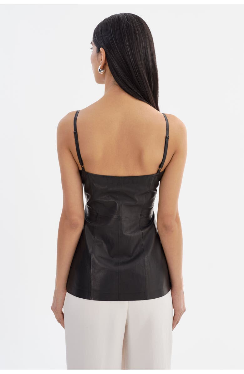 LAMARQUE MILANA | Leather Bustier Top, Alternate, color, Black