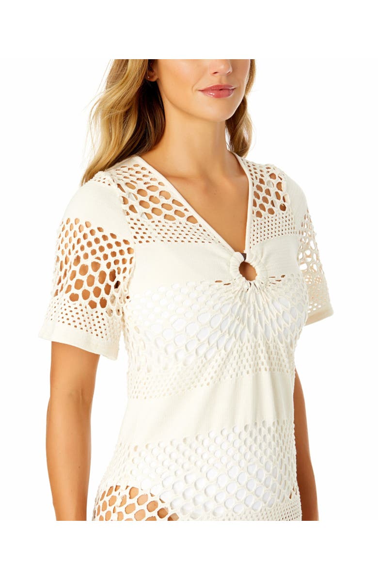 Anne Cole Women's Long Maxi Dress With Side Slits Cover Up, Alternate, color, Gardenia